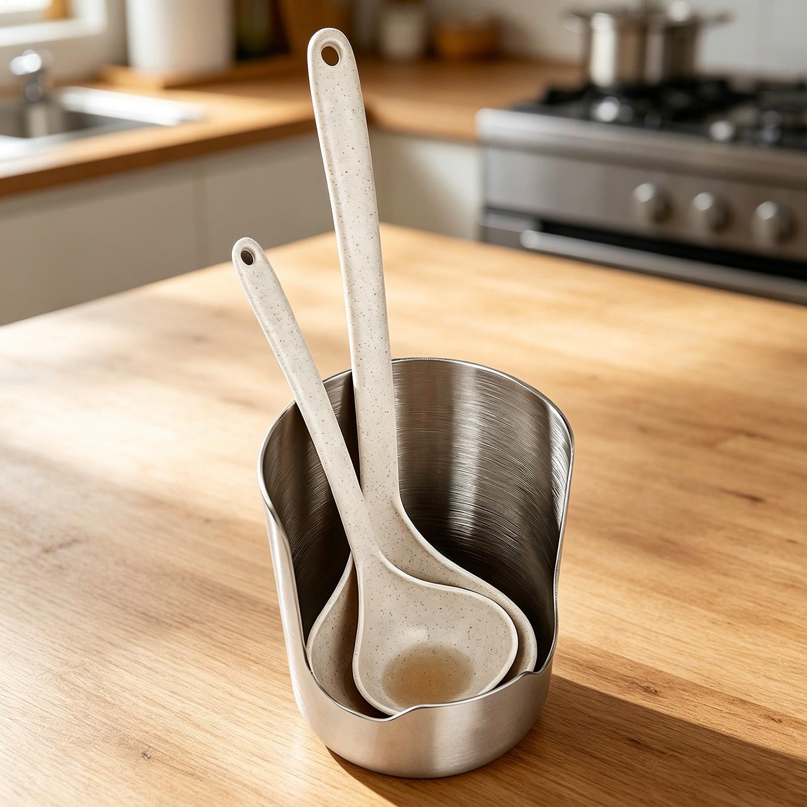 Kitchen Gadgets Under 100 - Support de Cuillères en Acier Inoxydable,