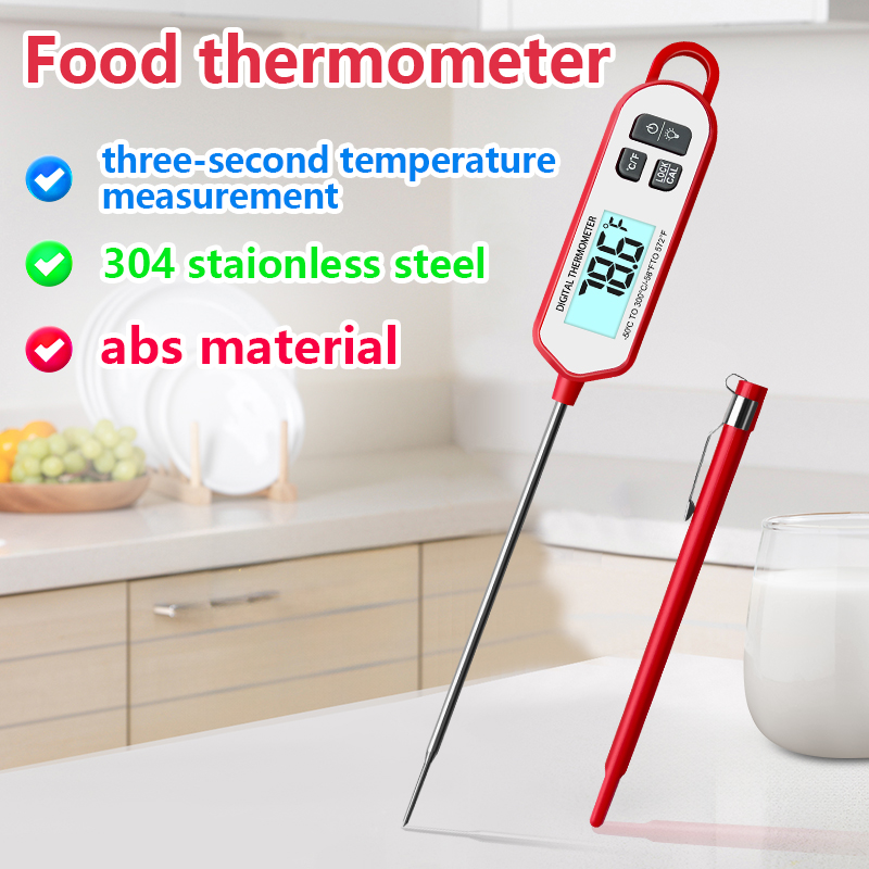 Instant Read Thermometer - Thermomètre à viande numérique, affichage rétroéclairé