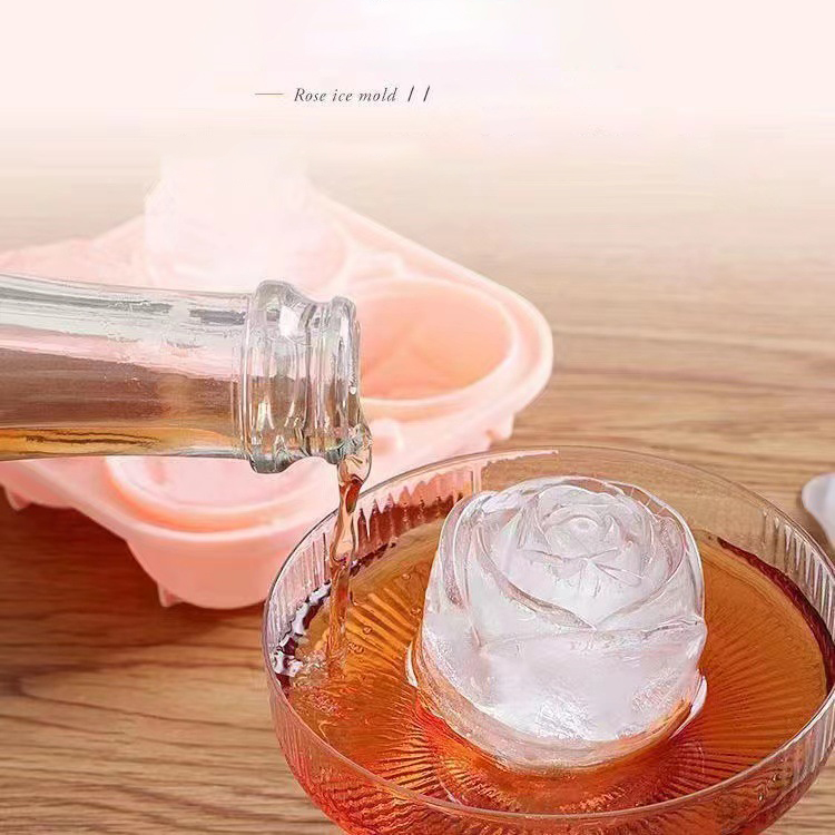 Moules à glace Rose 3D, 4 trou - Kitchen Gadgets Wholesale avis et prix